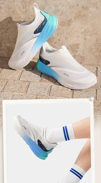 Li-Ning Men's SOFT GO 2 Walking Shoes COMFOAM Slip-on Soft Thick Heel LiNing Comfortable Wearable Sports Casual Shoes AGLV005