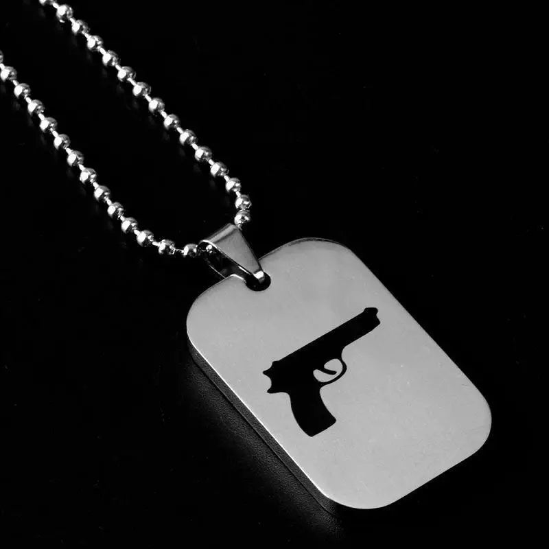 Fortnite Stainless Steel Pendant Necklace Cute Fashion Cartoon Personalized Creative Kawaii Keychain Gift for Friend's Birthday