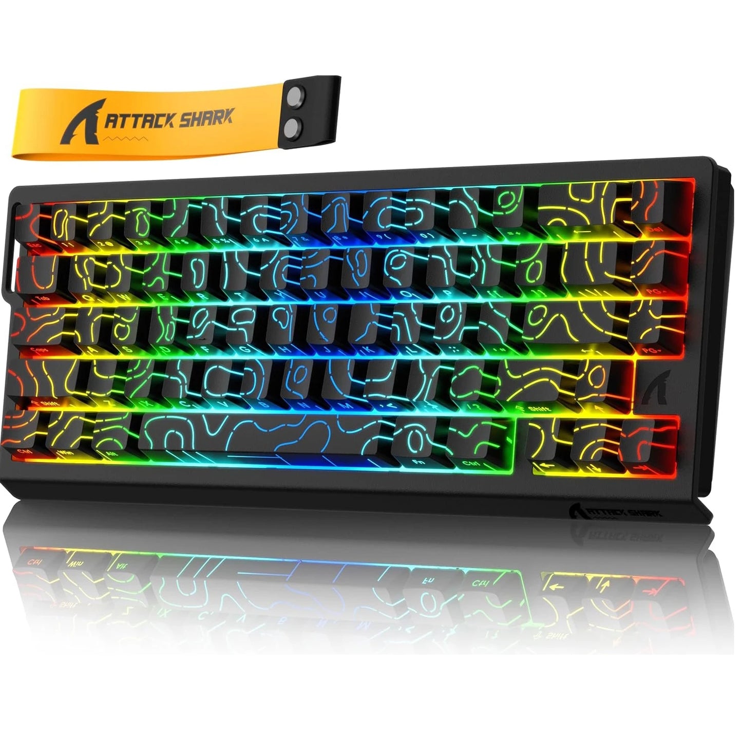 ATTACK SHARK X68 HE 8000Hz Rapid Trigger Keyboard 0.01mm RT Accuracy RGB Wired Gaming Keyboard with Magnetic Switch  for PC/Mac
