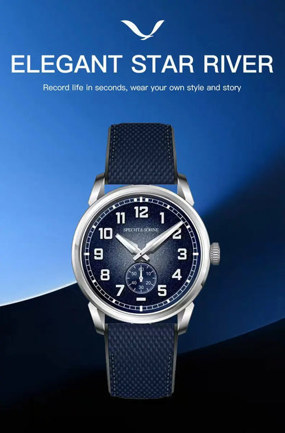 Specht & Söhne New Automatic Mechanical Wristwatches For Men Japan C3 Luminous Sapphire Crystal Sports Watch ﻿5Bar Waterproof