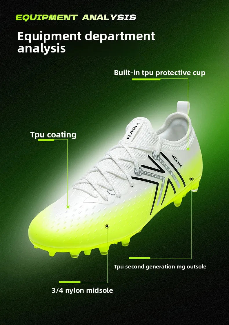 Scarpe da calcio da uomo Kelme Mg per campo in erba sintetica, tacchetti corti, scarpe da calcio professionali da partita, scarpe da allenamento antiscivolo per erba sintetica