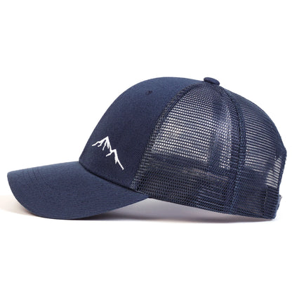 Unisex Minimalist Mountain Embroidery Baseball Net Caps Spring and Summer Outdoor Adjustable Casual Hats Sunscreen Hat
