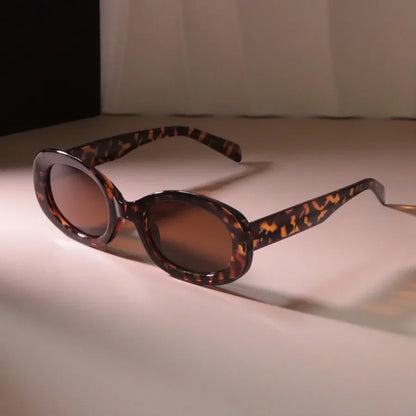 Round Luxury Oval Sunglasses Women Men Brand Designer Cute Black Sun Glasses Female Male Colors Mirror Oculos De Sol