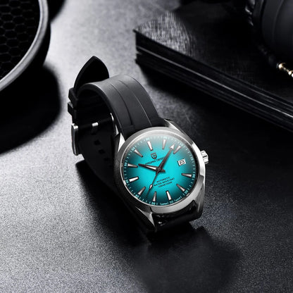 Relógio de luxo para homem PAGANI DESIGN – Modelo automático mecânico (calibre 8215), em aço inoxidável, estanque, com indicador de data e ponteiros luminescentes