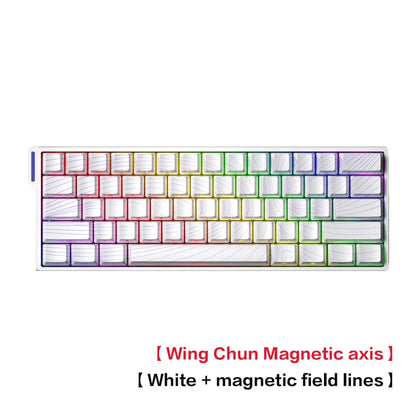 AULA WIN60 HE Magnetic Axis Mechanical Keyboard, 61-Key Wired Gaming Keyboard with Hall Effect Switches, 8K Polling Rate, Hot-Swappable RGB Keyboard for Esports & PC Gaming