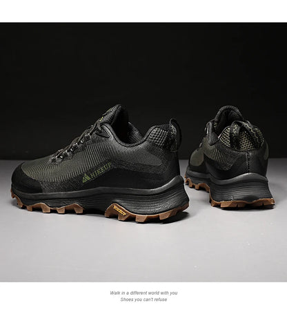 HIKEUP Chaussures de course en plein air pour hommes et femmes, antidérapantes, randonnée, camping, sports de trail, chaussures de sécurité pour hommes, confortables, baskets de trekking