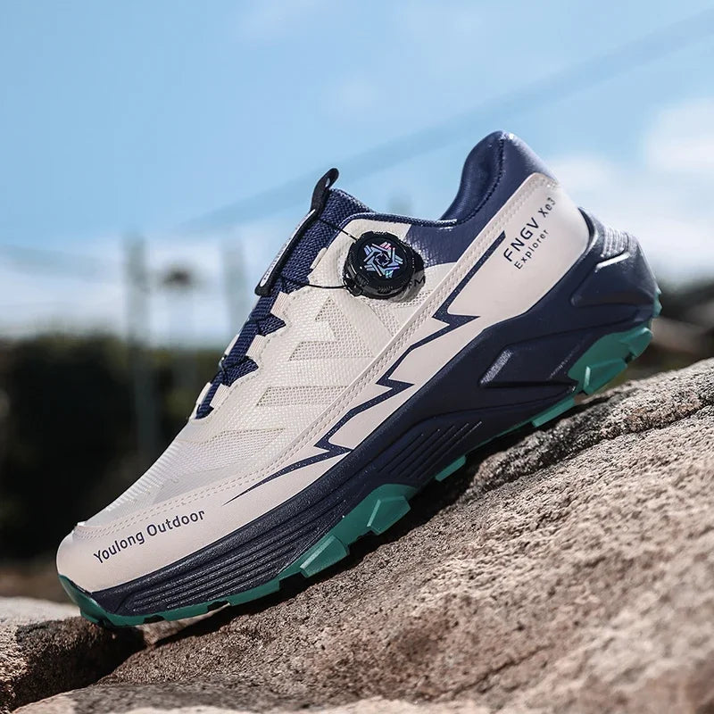 Men's Sneakers Casual Outdoor Anti-Slip Shock-Absorbing Versatile Off-Road Hiking Shoes, Comfortable Soft Sole Running Shoes for Men