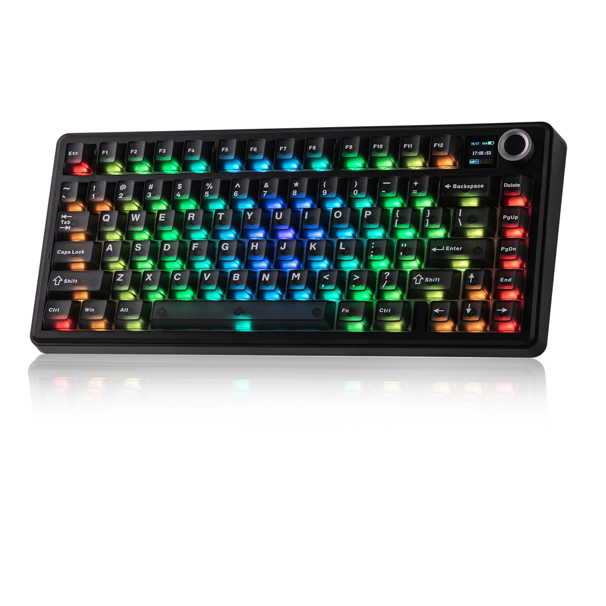 EPOMAKER X AULA F75 MAX Compact 75% ANSI Layout Wired/Bluetooth/2.4GHz Wireless Mechanical Keyboard with TFT Screen and a Knob