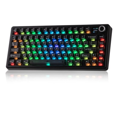 EPOMAKER X AULA F75 MAX Compact 75% ANSI Layout Wired/Bluetooth/2.4GHz Wireless Mechanical Keyboard with TFT Screen and a Knob