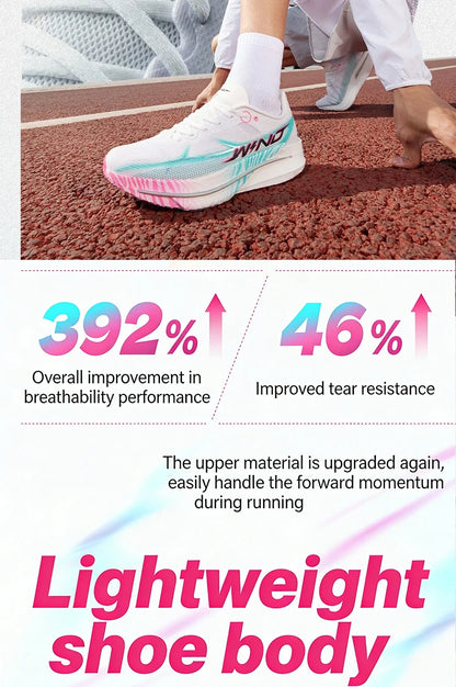 QIAODAN Man Trail Running Shoes 2026 WIND 4 Jogging Sport Shoes GYM Mesh Breathable Athletic Running Sneakers QDB023262298
