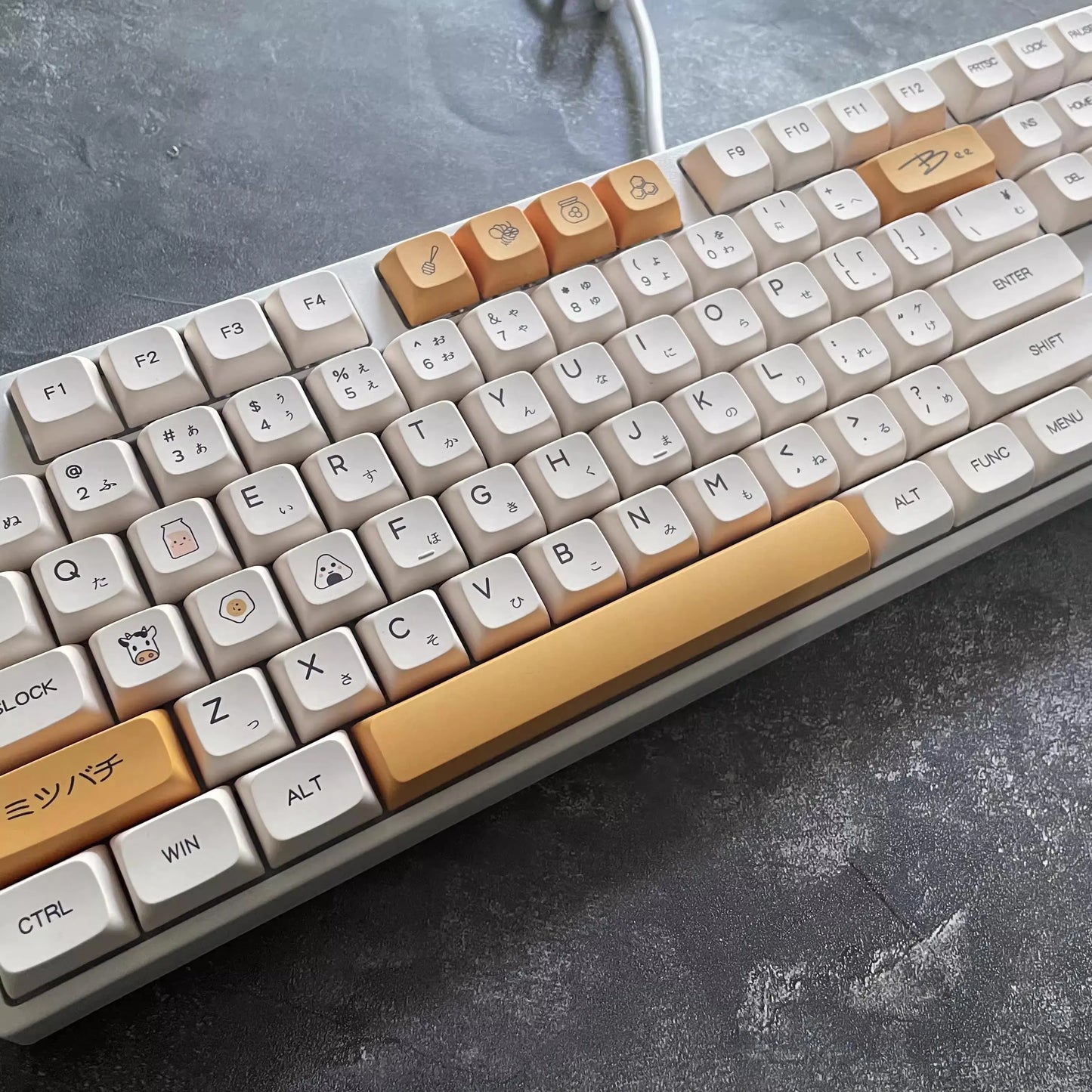 140 Keys Korean Japanese Russian Thailand Bee Milk Keycap XDA Profile PBT Keycaps For MX Switch Mechanical Keyboard DIY Custom