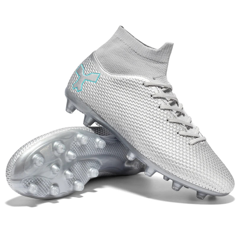 New Unisex Long Spike Football Boots Men Broken Nail Soccer Shoes AG/TF Training Soccer Cleats Sneakers Non-Slip Ankle Shoes
