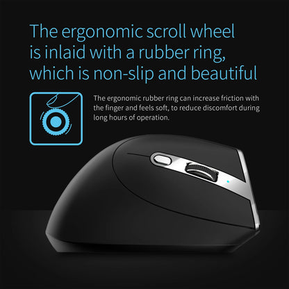 ZELOTES F36 Vertical Wireless Mouse Bluetooth Ergonomic Mouse, Rechargeable 2.4G Wireless Gaming Mouse, 2400 DPI Programmable Mouse for Laptop & PC
