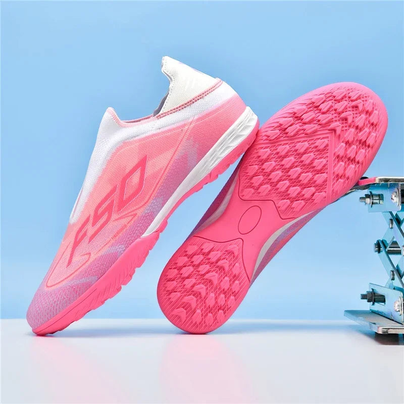 Nouvelles chaussures de football pour hommes, chaussures de sport à cheville haute, respirantes, pour futsal, antidérapantes, ultra-légères, chaussures de football de haute qualité pour matchs en extérieur.