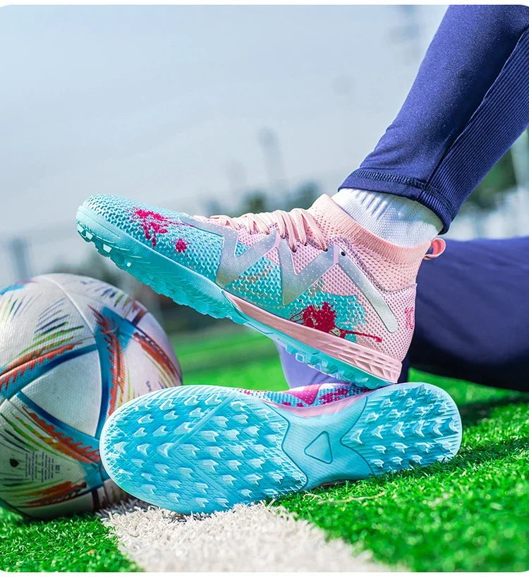 New Men's Football Shoes Society Cleats Professional Soccer Shoes Indoor Fast Football Field Boots Sneakers Boy Original Training