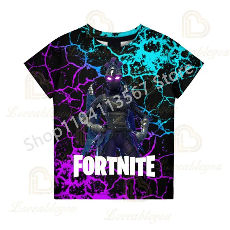 Dječja F-Fortnited majica Battle Game za odrasle, kratkih rukava, ljetna majica za tinejdžere i tinejdžerice