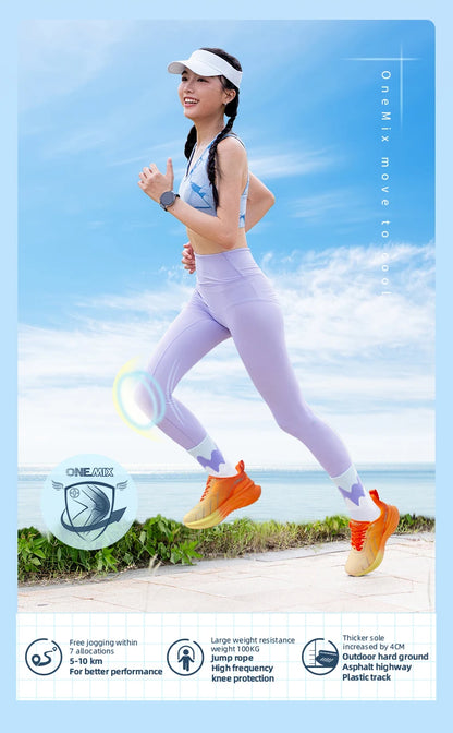 ONEMIX Nuove scarpe da running ammortizzate da uomo, adatte a runner pesanti, stringate, sportive da donna, antiscivolo, outdoor, sneakers atletiche da uomo