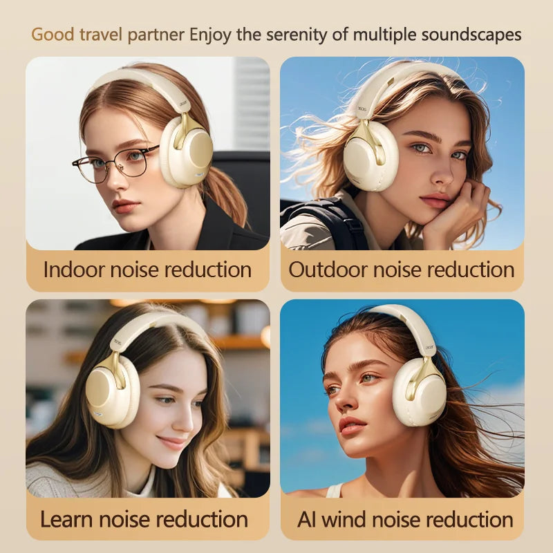 Acer OHR524 ANC Wireless Bluetooth Headphones 360° Surround Sound Gaming Headset with HD Mic, Noise Cancellation & 100H Battery