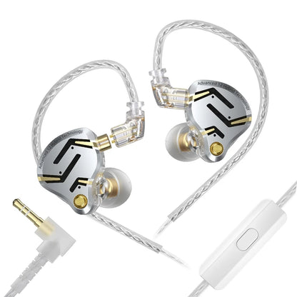 Auriculares intraaurales híbridos KZ ZS12 PRO 2 – Auriculares gaming con cable, graves HiFi y drivers superlineales