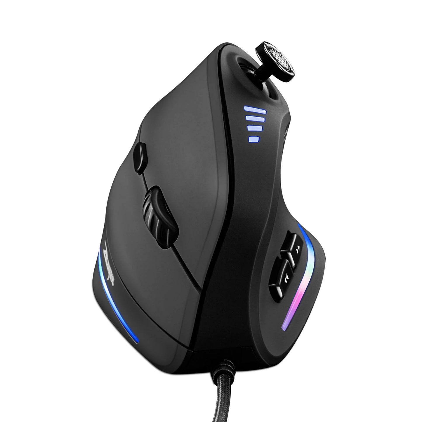 ZELOTES C18 Wired Vertical Ergonomic Gaming Mouse, 10000 DPI RGB Programmable Laser Mouse with 11 Buttons for PC Computer