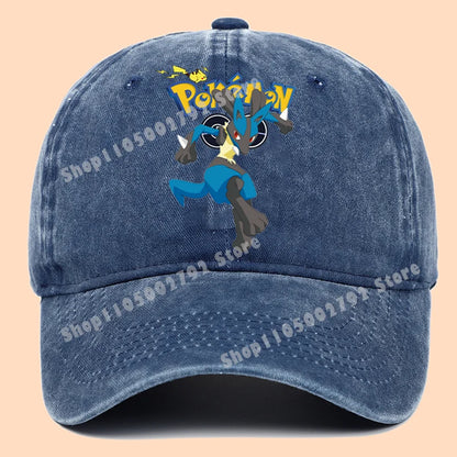 Pokémonové baseballové čepice Pikachu Kawaii Anime postavičky Sluneční klobouky Letní outdoorové sluneční klobouky pro rodiče a děti Módní kšiltovka s kachním jazykem Dárek