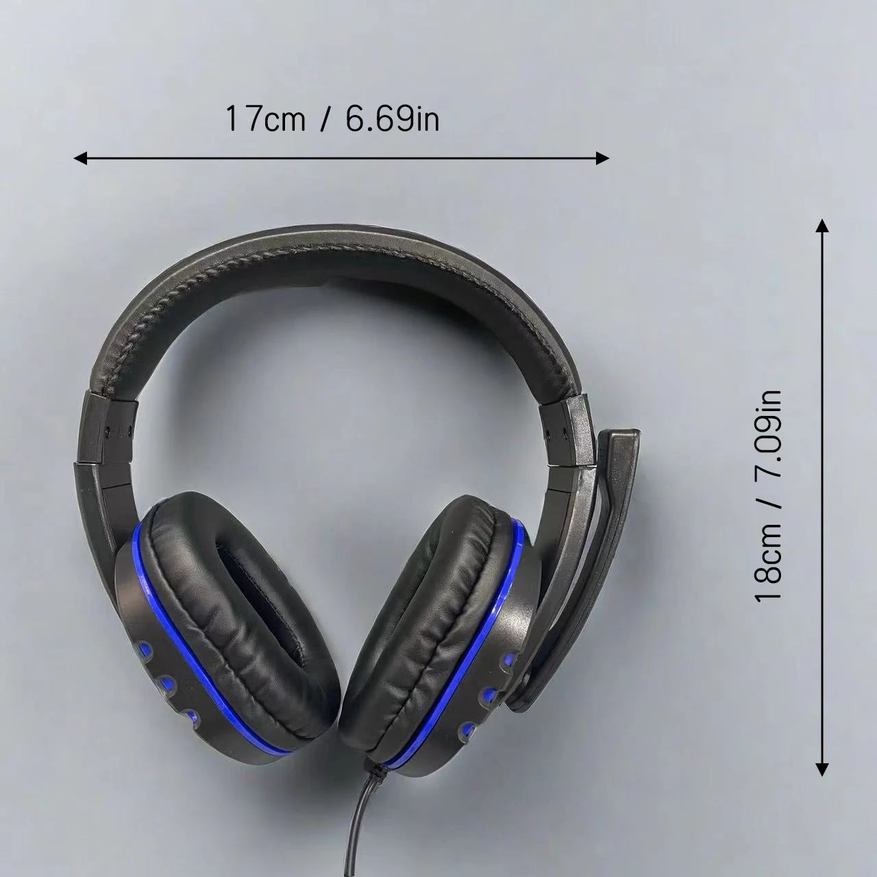 7260 Wired Headphones with Microphone – Gaming & Work Headset for PS4 PS5 Xbox One, Study & Meetings 3.5mm Jack Earphones