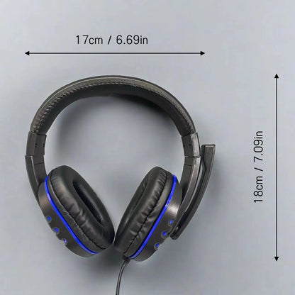 7260 Wired Headphones with Microphone – Gaming & Work Headset for PS4 PS5 Xbox One, Study & Meetings 3.5mm Jack Earphones