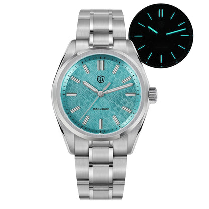 Watchdives New WD0003B Aventurine Dial Watch VH31 Quartz Movement Sapphire Crystal Luminous 100m Waterproof 36mm Vintage Watch