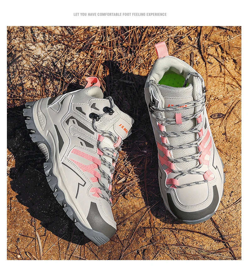 2025 New Hiking Shoes Unisex Outdoor Hiking Sports Shoes Camping Boots Ladies Waterproof Walking Shoes Non-slip Hiking Shoes