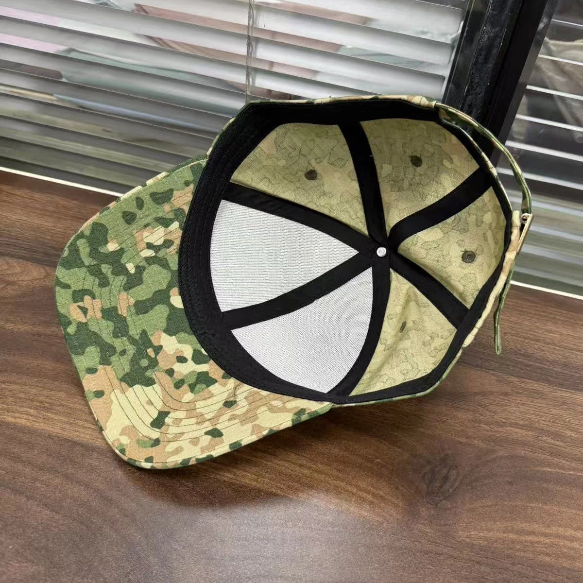 Gorra de béisbol M19 NFP multitono con estampado de camuflaje Flecktran de los Países Bajos para hombre, verde