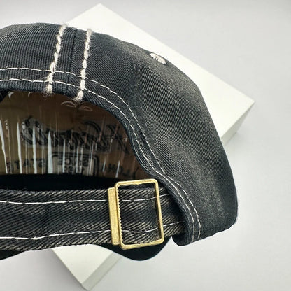 Korean Vintage Washing Men Women Baseball Hats Cotton Snapback Caps Embroidery New Versatile Fashion Letter Leisure Distress