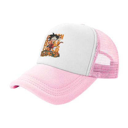 Produit gaming premium Fraquane, Dragon Ball Z Trucker Hat Super Saiyan Son Goku Hat Sun Hat Sun Caps Adjustable Snapback Caps Mesh Baseball Caps Wholesale New