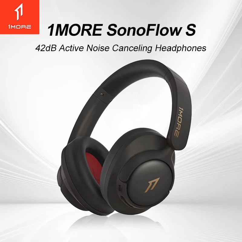 1MORE SonoFlow S Wireless Bluetooth Noise Cancelling Headphones 42dB ANC Hi-Res Audio 90H Battery Life Over-Ear Headset