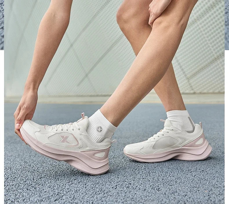 XTEP Running Shoes For Women 2025 Summer New Elastic Comfortable Wear-Resistant Training Professional Sports Shoes 875218110067