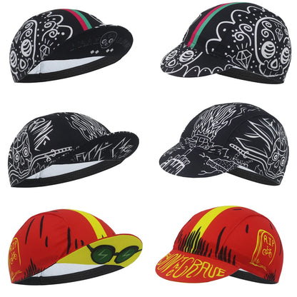 Cappellino da ciclismo con teschio per uomo e donna, cappellino sportivo da esterno, estivo, traspirante, da indossare sotto il casco da ciclismo