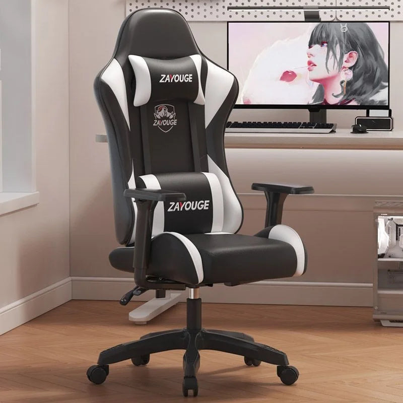 AOLIVIYA Gaming Reclining Chair Ergonomic Office Chair with Footrest, Adjustable Swivel Computer Chair, Racing Style E-Sports Gaming Seat