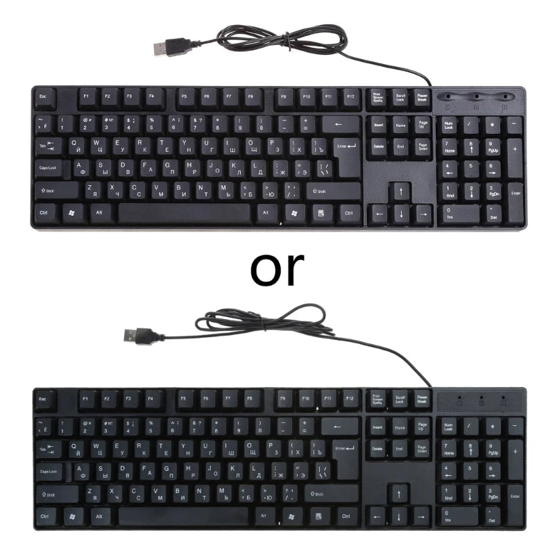 Ergonomic USB PC Computer Keyboard, Russian Keyboard / English Keyboard DropShipping