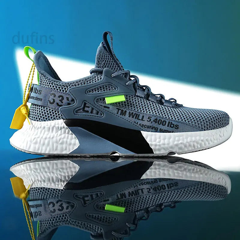 Zapatillas nuevas para hombre, deportivas, ligeras, informales, de moda, para correr, elásticas, de ocio, de malla, de verano, deportivas, de tenis, para hombre, para caminar, talla