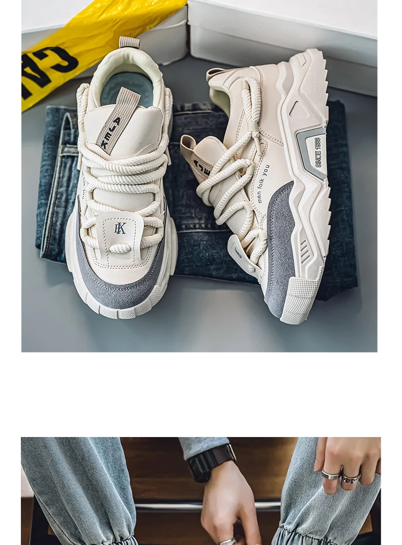 Lässige Herren-Sneaker – Frühlingsmode – Vielseitige Low-Top-Skateboard-Schuhe für Herren, geeignet für Outdoor-Sportarten