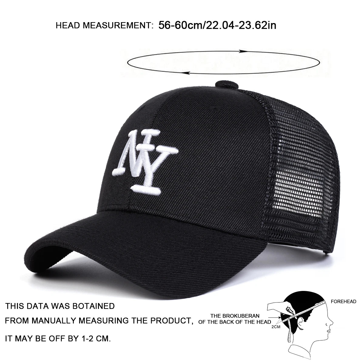 Unisex Letter Embroidery Baseball Net Caps Spring and Summer Outdoor Adjustable Casual Hats Sunscreen Hat Sports Cap