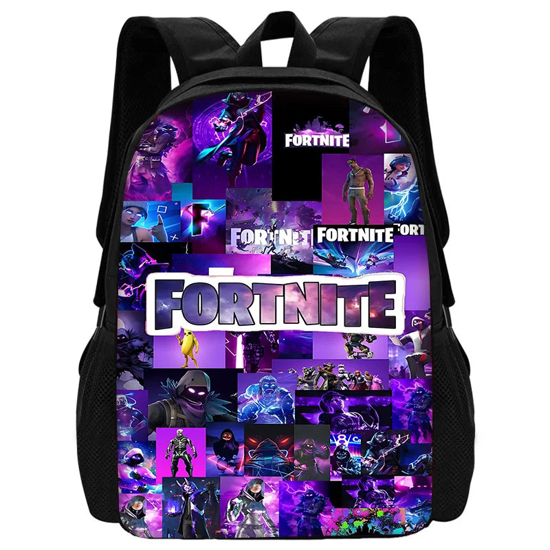 Mochila Escolar Infantil com Lancheira e Estojo, Design de Jogo Popular F-FortniteS, Mochila Escolar para Rapazes e Raparigas, Presente Ideal