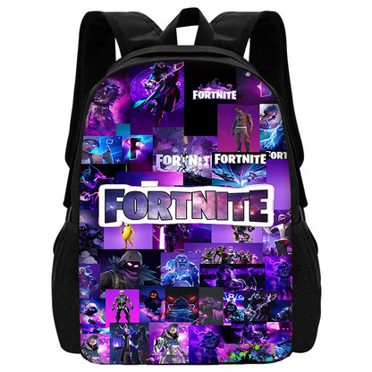 Mochila Escolar Infantil com Lancheira e Estojo, Design de Jogo Popular F-FortniteS, Mochila Escolar para Rapazes e Raparigas, Presente Ideal