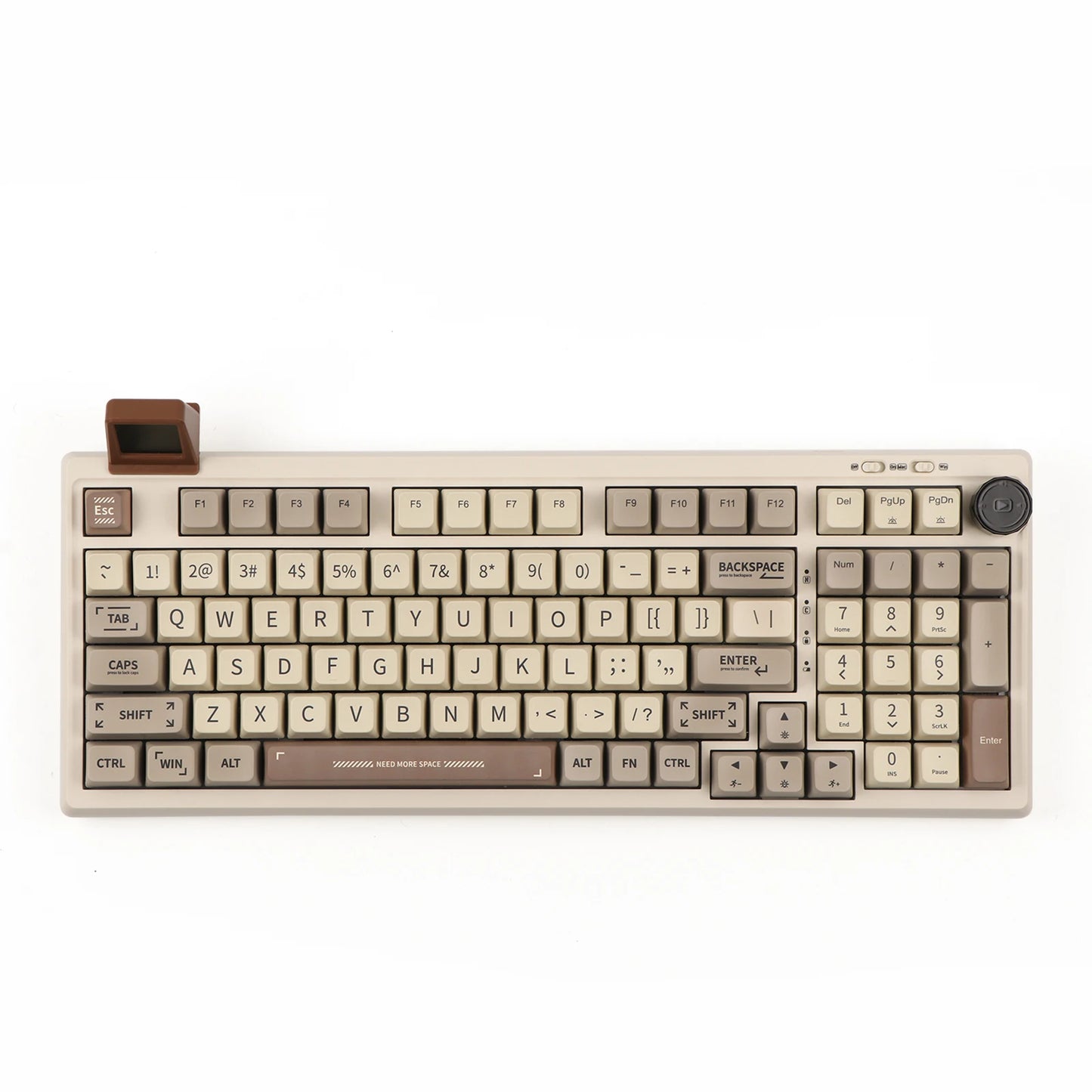 EPOMAKER RT100 95% Gasket-Mounted Wired/Bluetooth/2.4G Wireles Mechanical Keyboard with Multi-media Knob & Mini Display