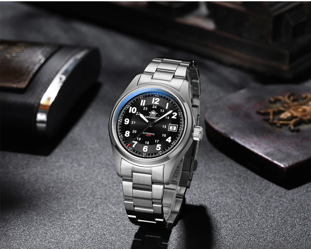 ADDIESDIVE AD2525 Automatic Watches For Men 39mm Sapphire Japanese 8215 Mechanical Watch Waterproof 20Bar Luminous Luxury Watch