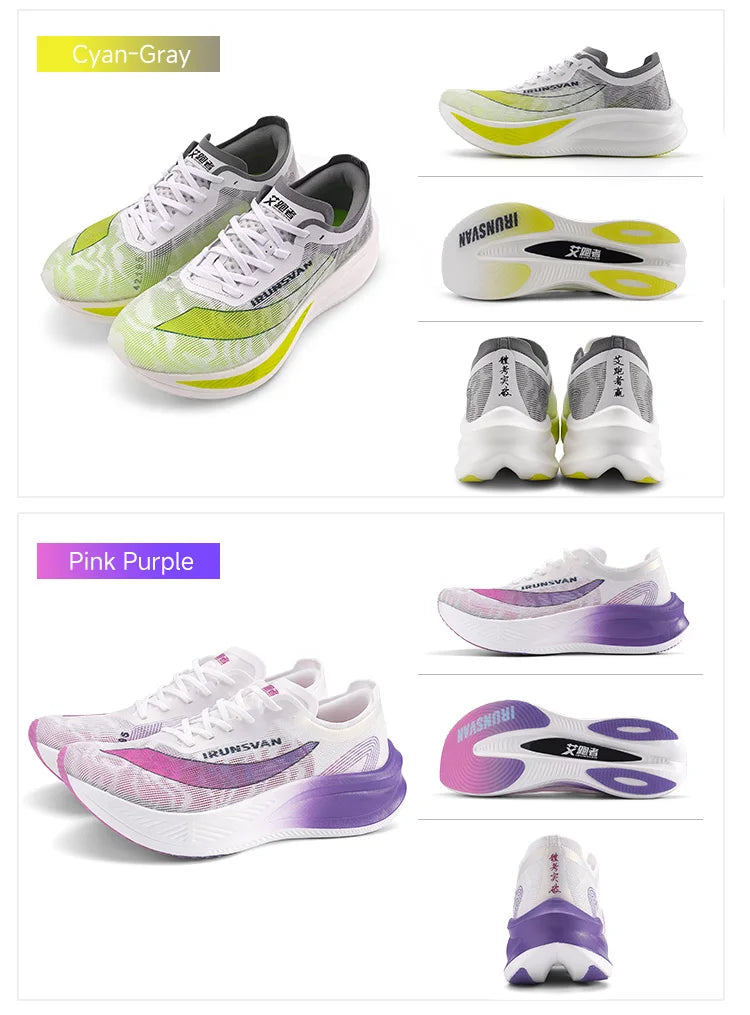 IRUNSVAN Scarpe da maratona leggere da uomo, scarpe da corsa, scarpe sportive traspiranti, scarpe casual comode, scarpe da allenamento atletico, unisex