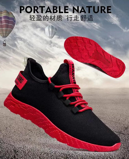 Leichte Herren-Sneaker, lässige Mesh-Sportschuhe für den Sommer, Outdoor-Schuhe für Herren mit weicher Sohle, atmungsaktiv, komfortabel und modisch, trendige Laufschuhe