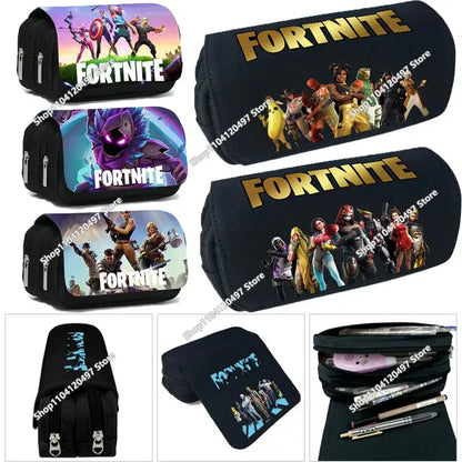 Victory Royale Student Boys Girls Fortnite Capacity Pencil Stationery Case Peely Llama Hero Children's Pen Box Kids Teen Bags