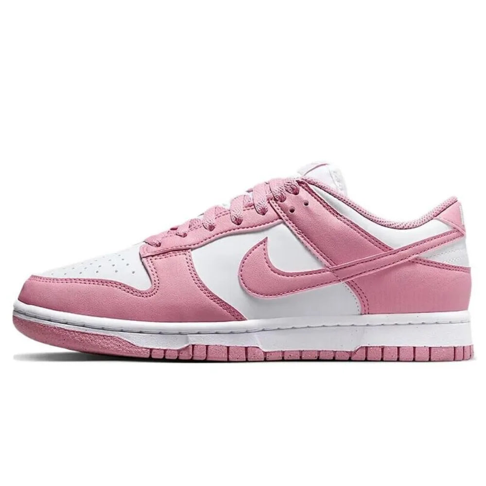 Nike Dunk Low – uniwersalne, niskie buty skateboardowe z cienką, antypoślizgową i wytrzymałą podeszwą, model unisex, kolor: biały/czarny/pomarańczowy, IB2260-500