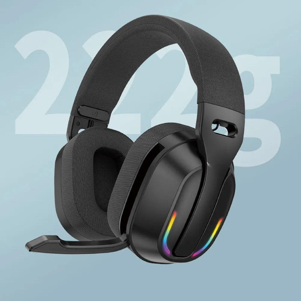 B500 RGB Wireless Gaming Headset Bluetooth 5.4 Noise Cancelling Headphones with Mic, 60H Playtime, HD Stereo Sound for PC, Mobile & Console Gaming