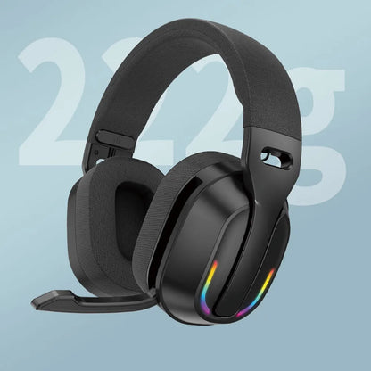 B500 RGB Wireless Gaming Headset Bluetooth 5.4 Noise Cancelling Headphones with Mic, 60H Playtime, HD Stereo Sound for PC, Mobile & Console Gaming